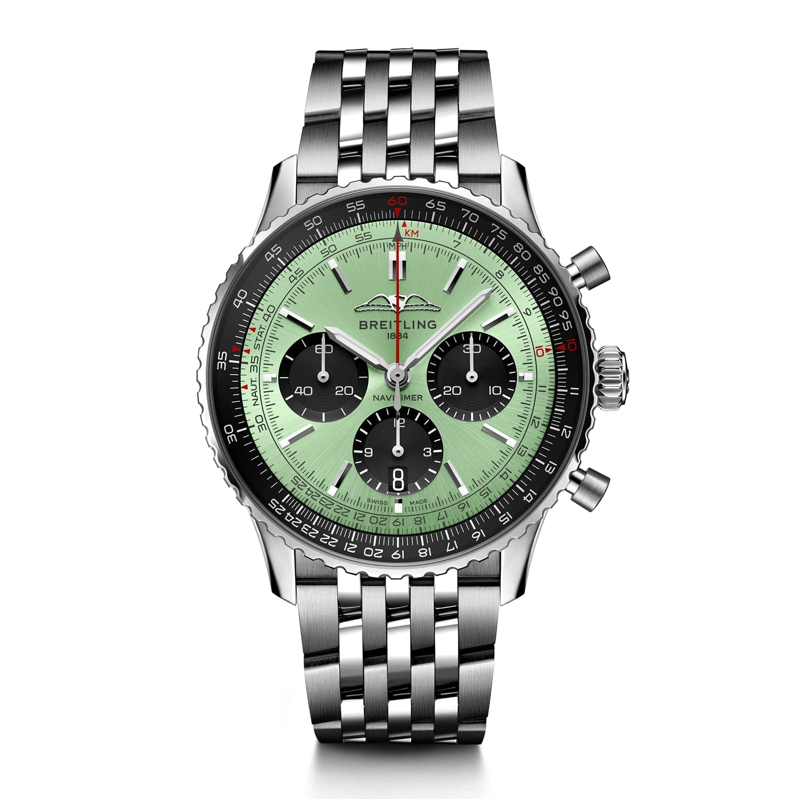 BREITLING Navitimer B01 Chronograph 43 Mint Green Dial Steel Men s Wat
