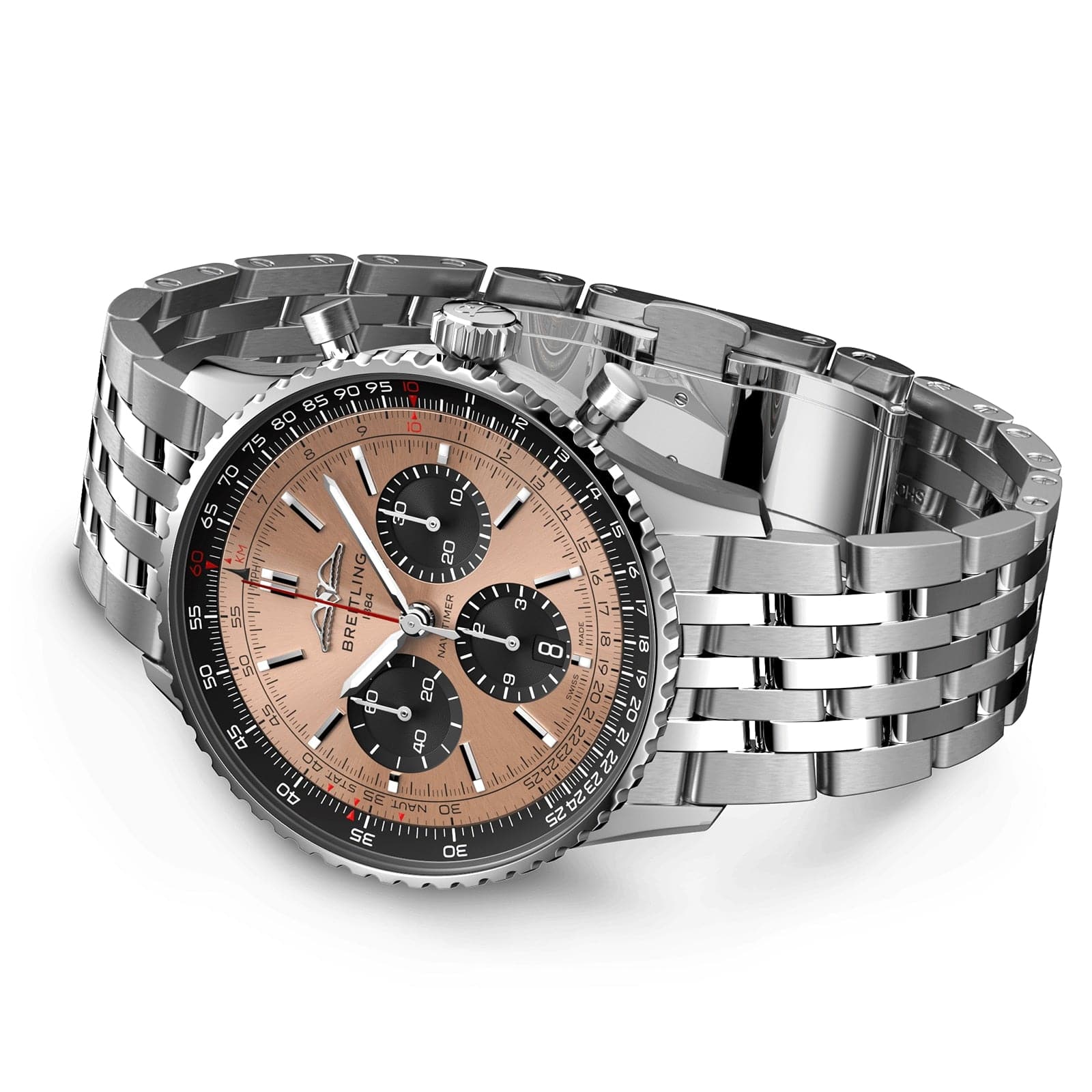 BREITLING Navitimer B01 Chronograph 43mm Mens Watch Copper AB0138241K1A1 - Kamal Watch Company