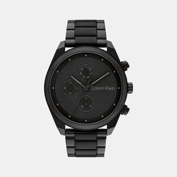 CALVIN KLEIN Impact Men's Black Chronograph Stainless Steel Watch 25200359