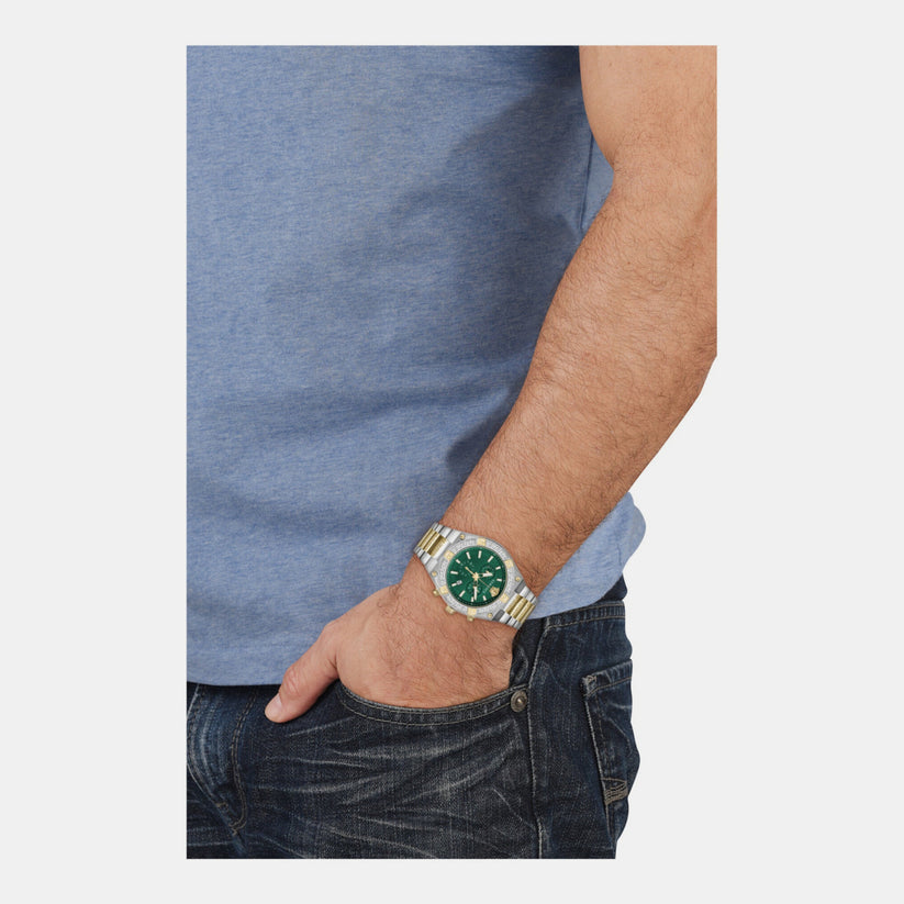 Male Green Chronograph Stainless Steel Watch VESO00622