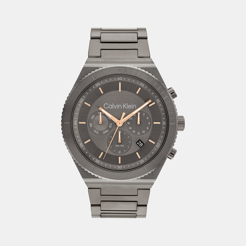 CALVIN KLEIN Male Grey Chronograph Stainless Steel Watch 25200304