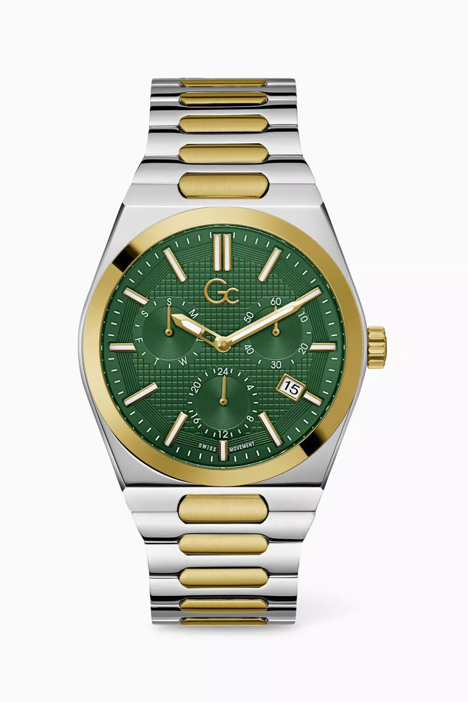 Two-Tone and Green Multifunction Watch-Z40002G9MF