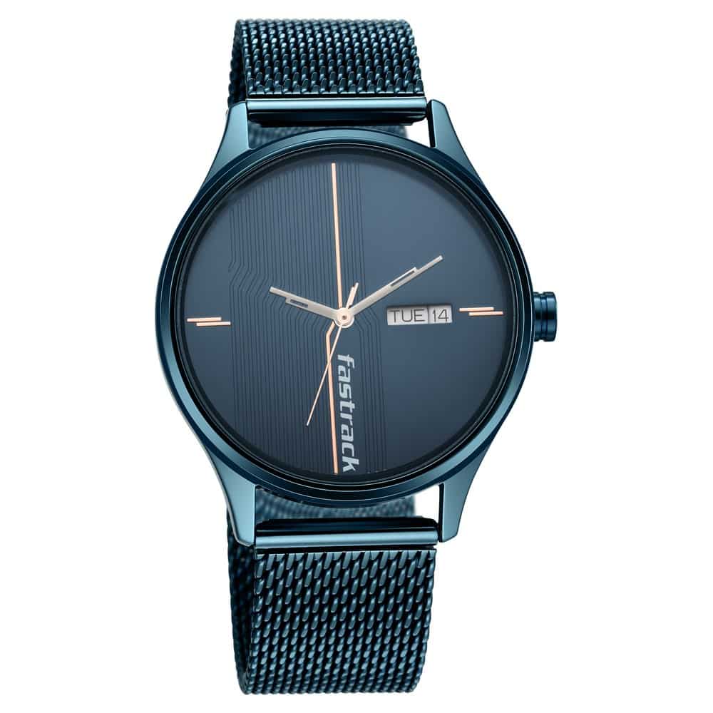 NR3247QM01 STYLE UP BLUE DIAL STAINLESS STEEL STRAP WATCH - Kamal Watch Company