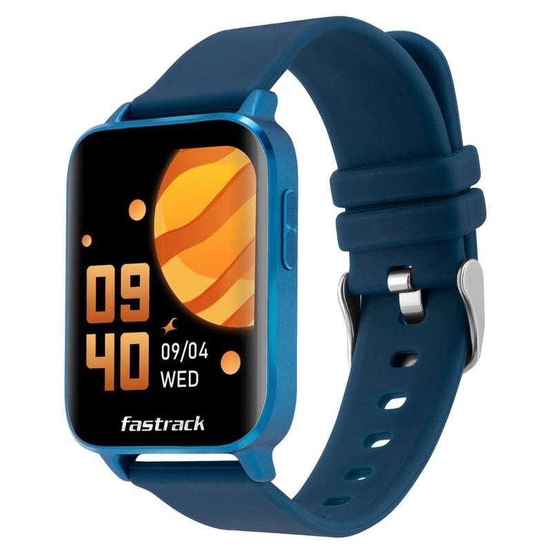 38073AP02 Fastrack Reflex Curv Blue: Health & Sleep Tracker with Bold Curved Display Smartwatch