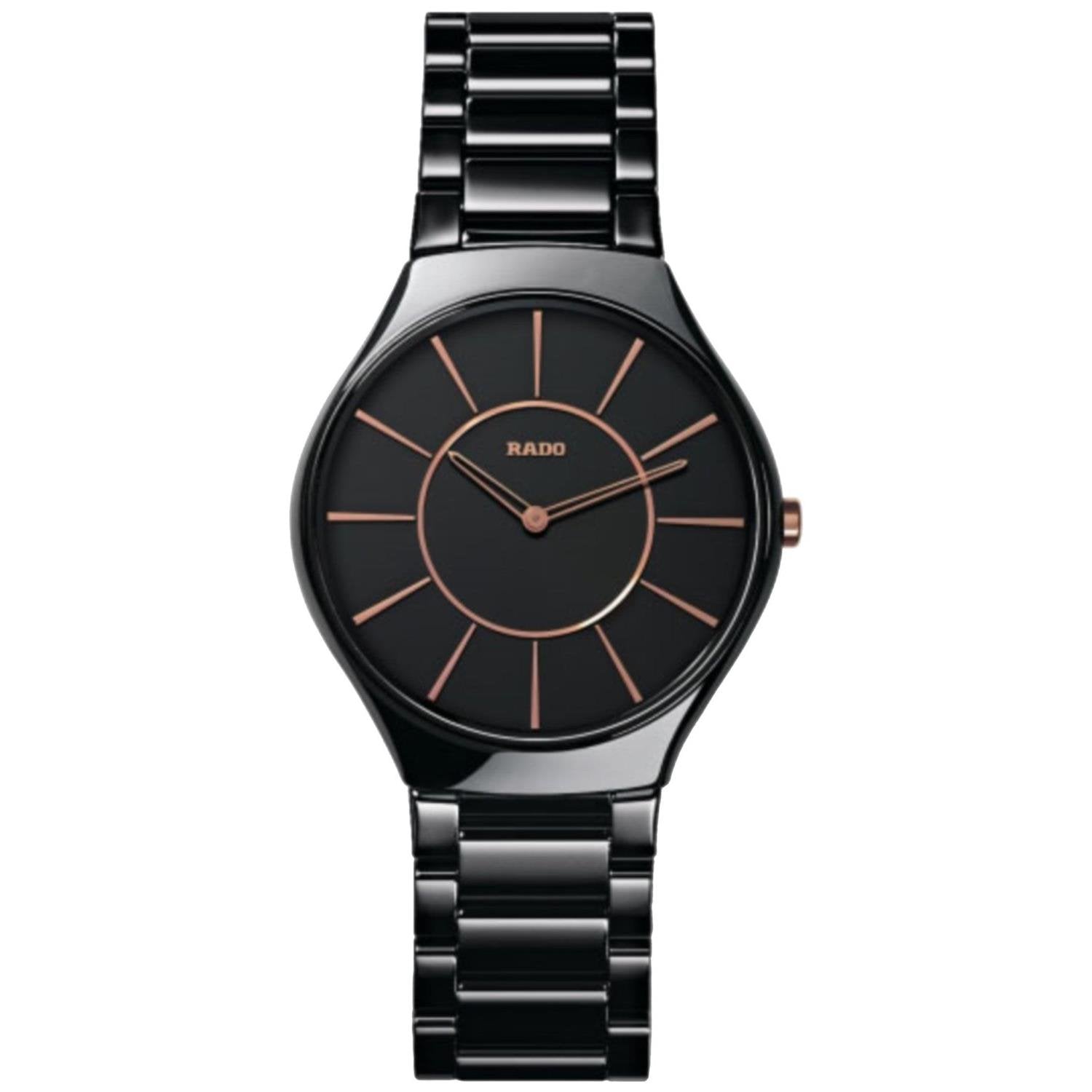 Rado True Thinline Black Dial R27741152 Watch for Men