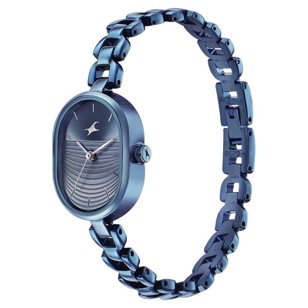 6258QM01 FASTRACK STYLE UP BLUE DIAL METAL STRAP WATCH FOR GIRLS - Kamal Watch Company