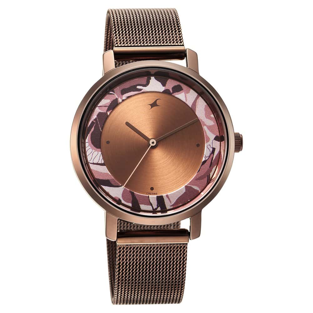 6287QM01 FASTRACK URBAN CAMO BROWN DIAL WATCH FOR GIRLS