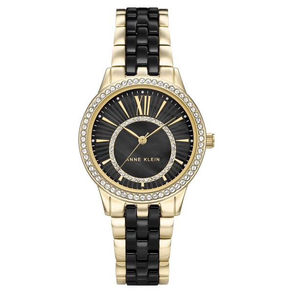 Anne Klein Quartz Analog Black Dial Ceramic Strap Watch For Women