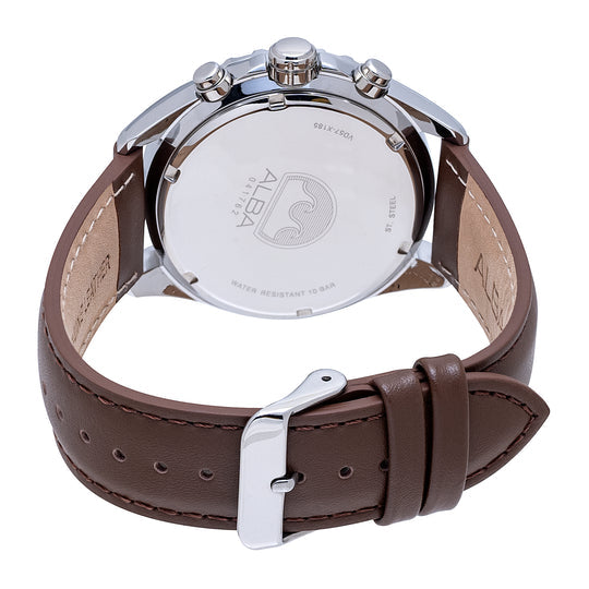 AM3813X1 Blue Dial Chronograph with Leather Strap - Kamal Watch Company