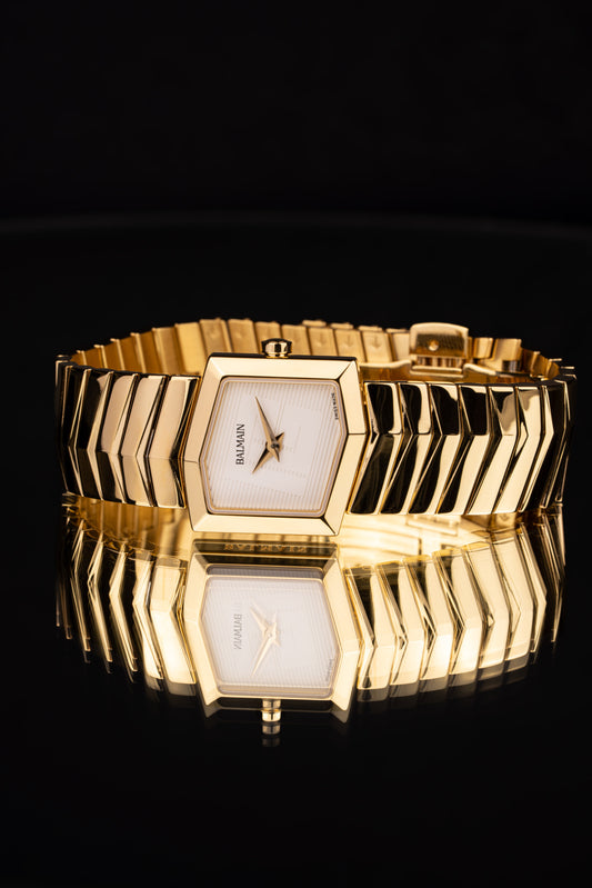 Balmain Taffetas Stainless Steel Gold Women Watch B46503328