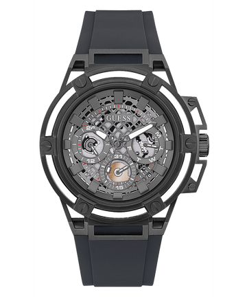 GUNMETAL CASE GREY SILICONE WATCH - Kamal Watch Company