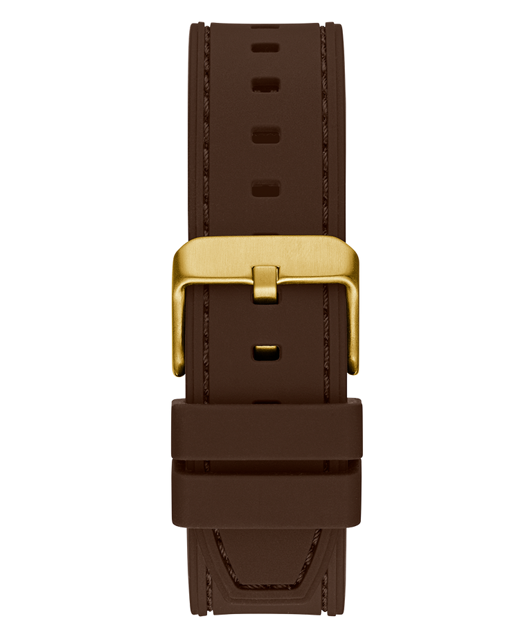 GUESS Mens Brown Gold Tone Multi-function Watch-GW0571G5