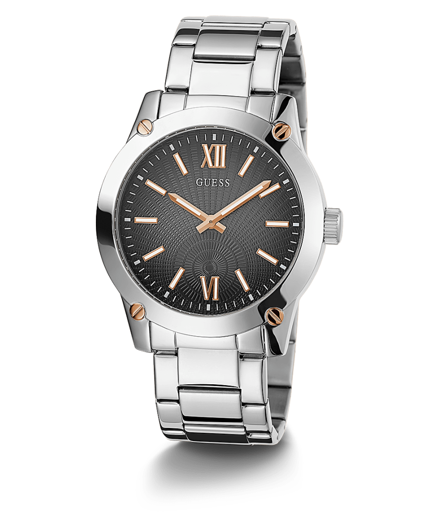 SILVER TONE CASE SILVER TONE STAINLESS STEEL WATCH - Kamal Watch Company