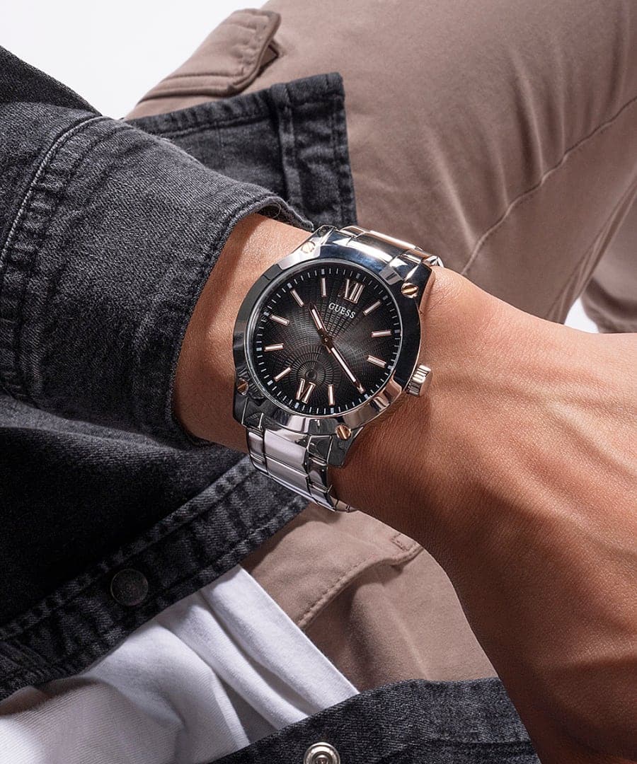 SILVER TONE CASE SILVER TONE STAINLESS STEEL WATCH - Kamal Watch Company