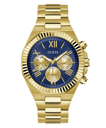 GUESS Equity Mens Gold Tone Multi-function Watch