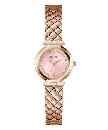 GUESS Ladies Rose Gold Tone Analog Watch