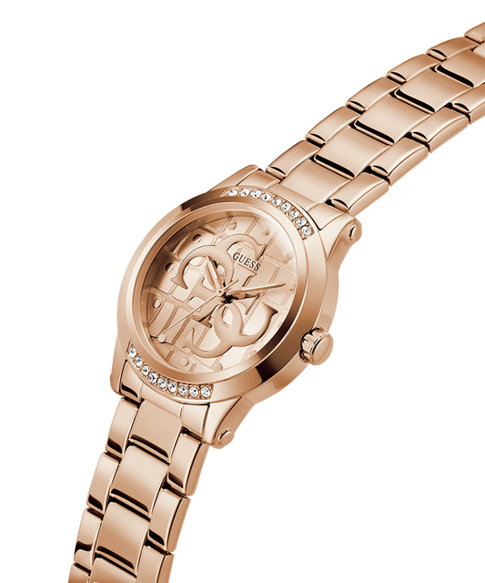 GUESS Ladies Rose Gold Tone Analog Watch