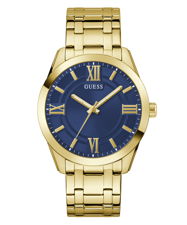 GUESS Mens Gold Tone Analog Watch