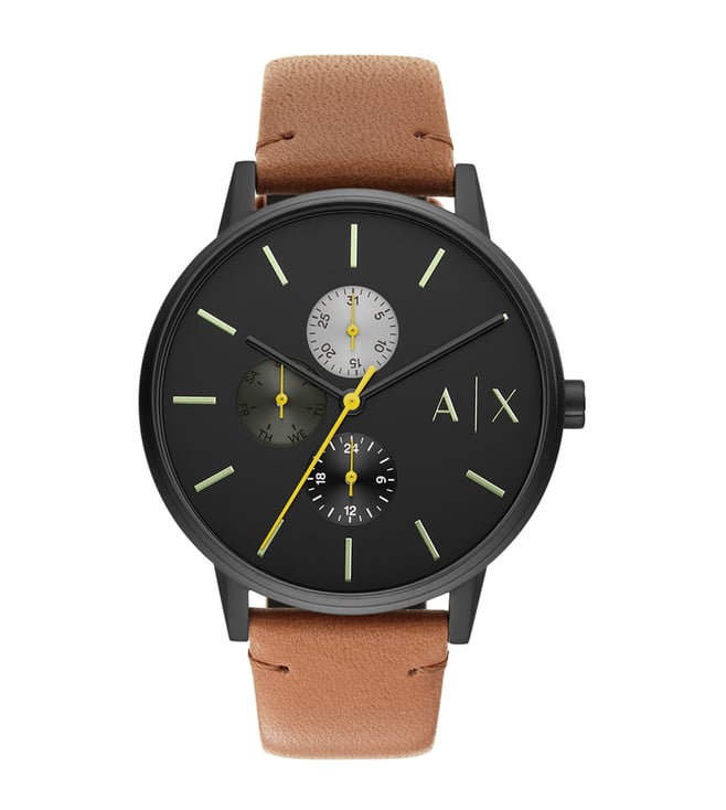 Armani Exchange Round Analog Black Dial Men'S Watch