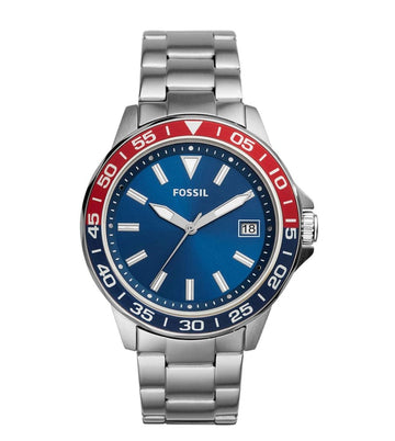 Fossil Bannon Three-Hand Date Stainless Steel Watch