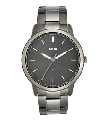 Fossil Minimalist Three-Hand Smoke Stainless Steel Watch