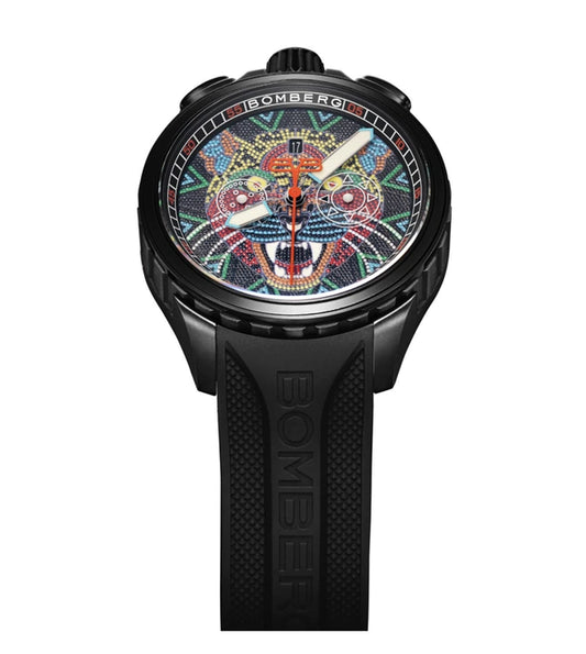 BOMBERG BS45CHPBA.065-1.12 BOLT-68 HERITAGE Jaguar Huichol Chronograph Watch for Men