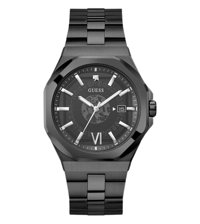 GUESS EMPEROR Men Black Round Dial Analog Watch - GW0573G3