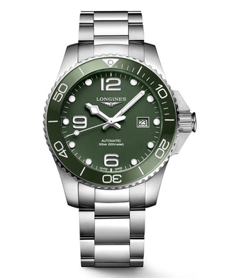 Longines Hydroconquest Green Dial Stainless Steel Men'S Watch