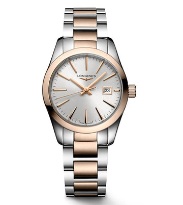 Longines Conquest Classic Quartz Silver Dial Women'S Watch