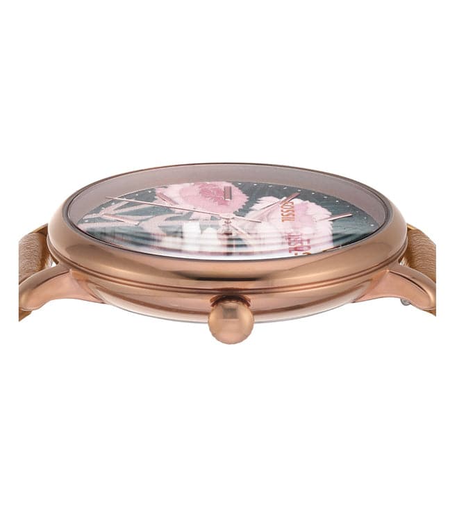 Jacqueline Three-Hand Date Medium Brown LiteHide™ Leather Watch - Kamal Watch Company