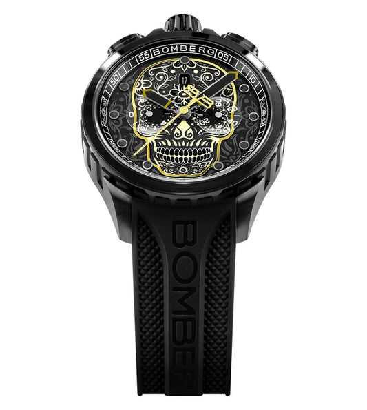 BS45CHPBA.060-8.12 BOLT-68 HERITAGE SUGAR SKULL GOLDEN Chronograph Watch for Men