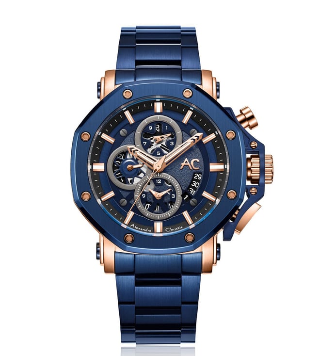 ALEXANDRE CHRISTIE 9603MCBURBU AC Collection Chronograph Watch for Men