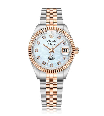 ALEXANDRE CHRISTIE 5013LDBTRMS Classic Steel Sapphire Watch For Women