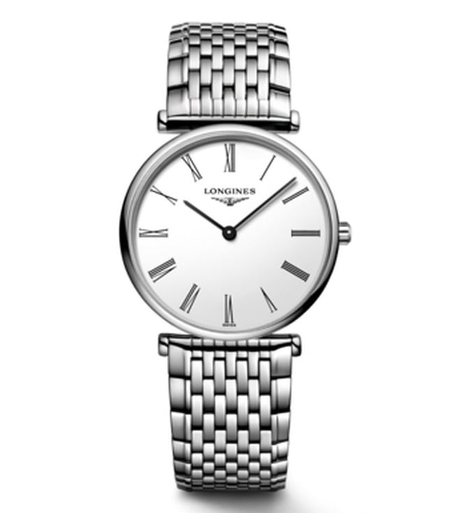 Longines Grande White Dial Stainless Steel Men Watch