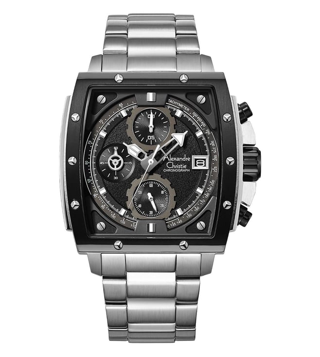 ALEXANDRE CHRISTIE Reminiscence Tachymeter Quartz Chronograph Men 44mm 6376MCBTBBA