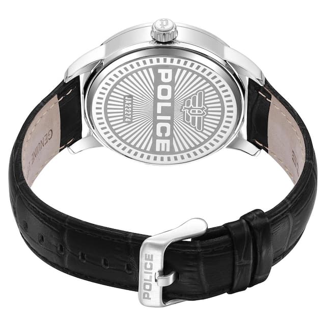 Police Green Dial Black Leather Strap Watch NEPLPEWJA2227411