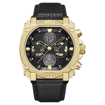 Police Quartz Multifunction Grey Dial Leather Strap Watch for Men