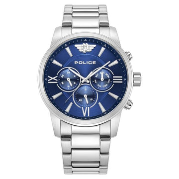 Police Blue Dial Quartz Multifunction Watch for Men