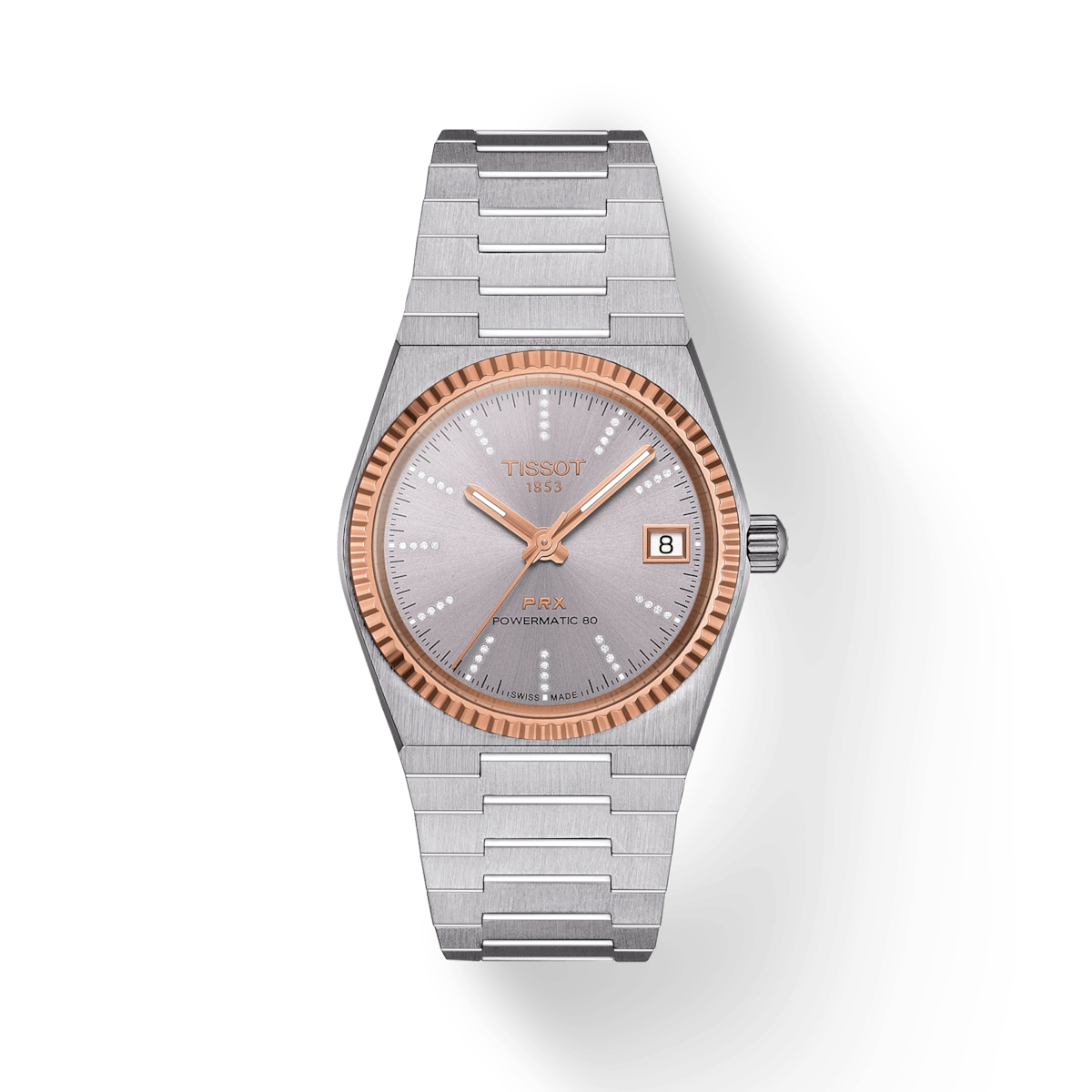 TISSOT PRX 35MM POWERMATIC 80 STEEL & 18K GOLD BEZEL T931.207.41.336.00 - Kamal Watch Company