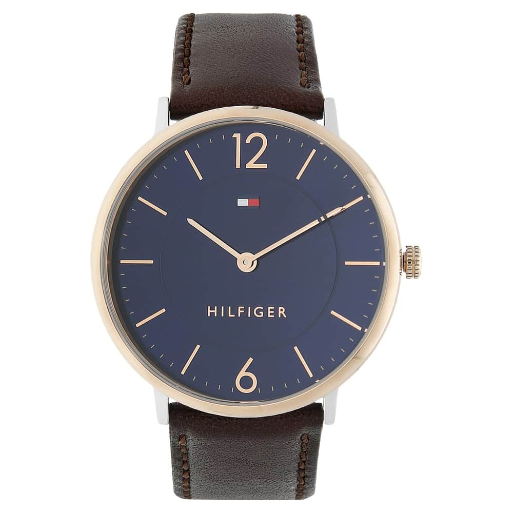 Blue Dial Brown Leather Strap Watch TH1710354 - Kamal Watch Company