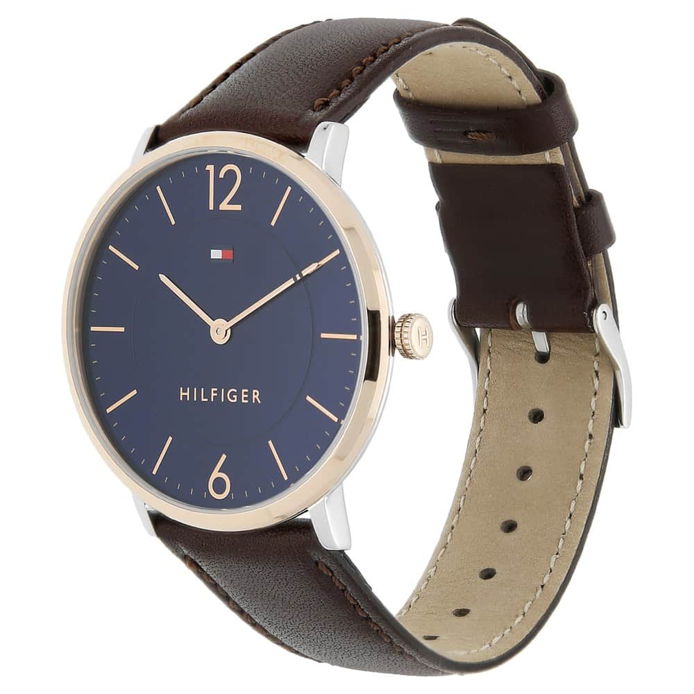 Blue Dial Brown Leather Strap Watch TH1710354 - Kamal Watch Company