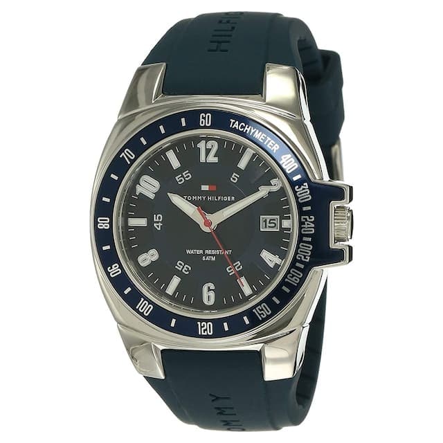 Tommy Hilfiger Mens 32 Mm Blue Dial Silicone Analog Watch Th1790483