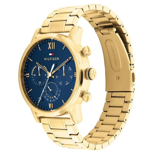 Tommy Hilfiger Quartz Multifunction Blue Dial Stainless Steel Strap Watch for Men