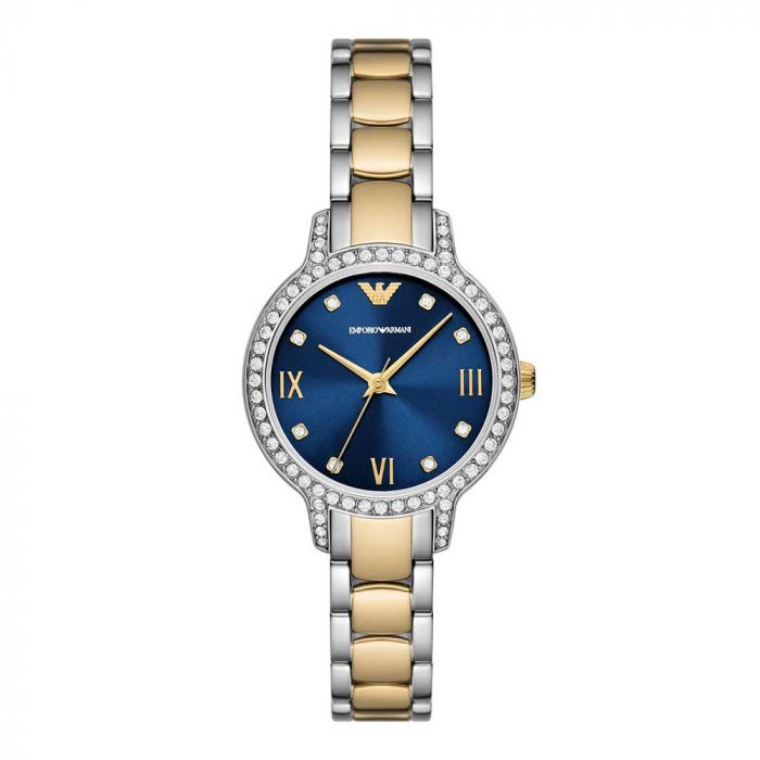 Armani exchange Women Cleo Round Blue Watches-AR11576I