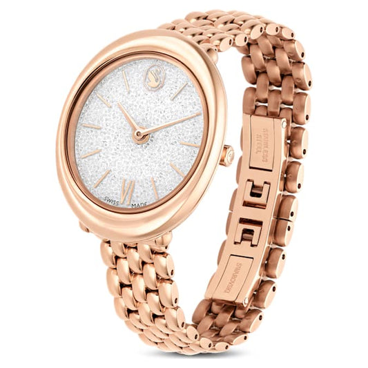 Imber watch Swiss Made, Metal bracelet, Gold tone, Rose gold-tone finish