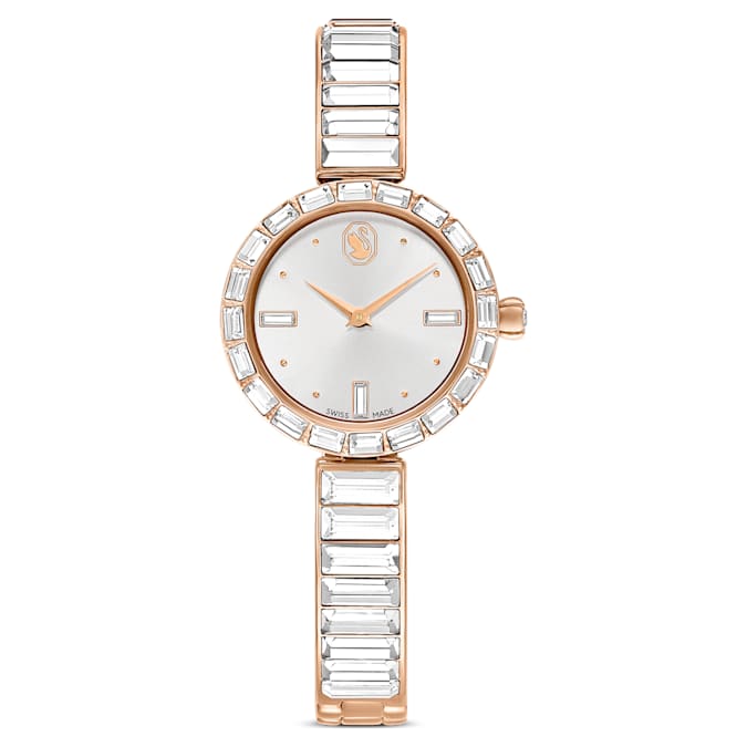 Matrix Bangle watch Swiss Made Crystal bracelet Rose gold tone Rose