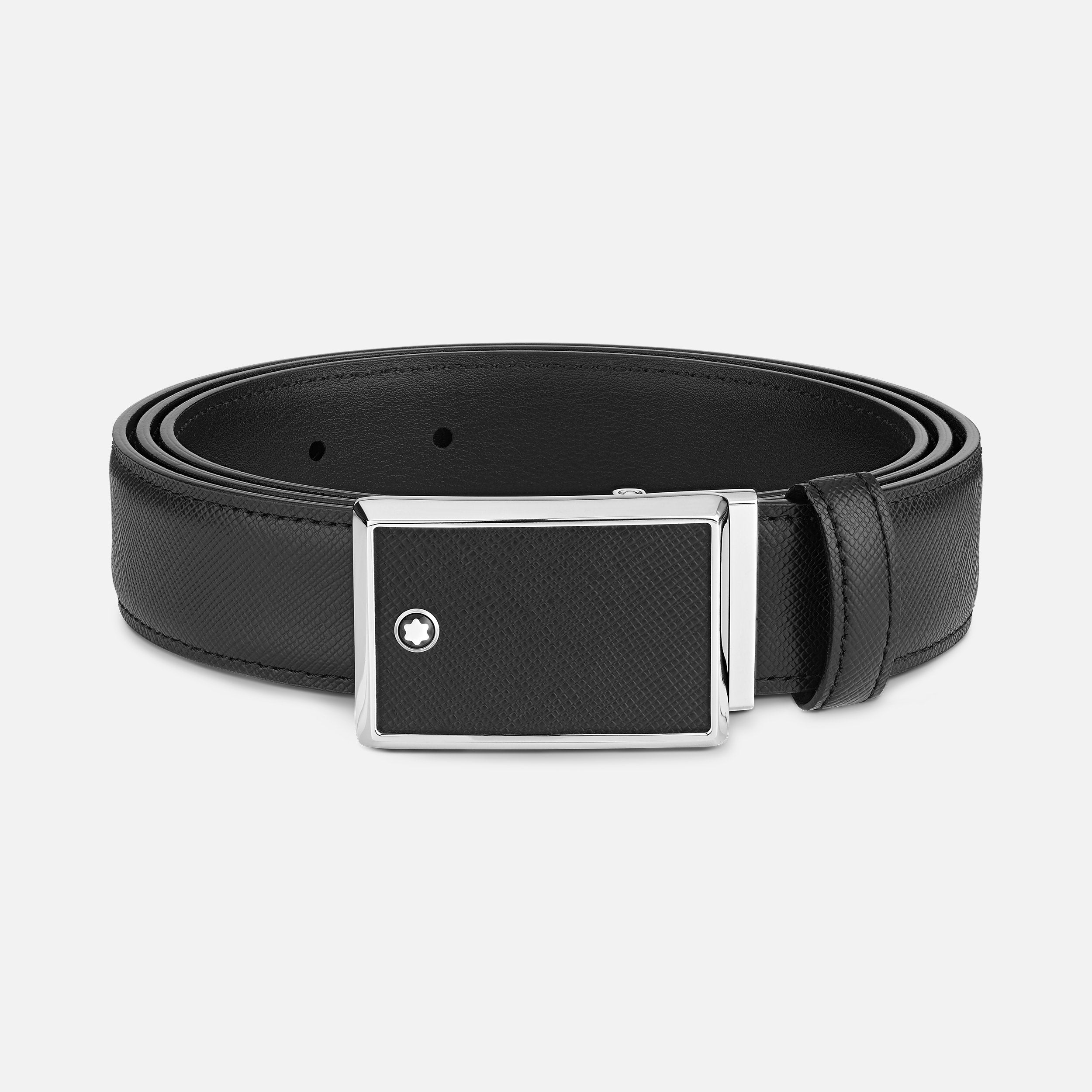 Black 30 mm leather belt