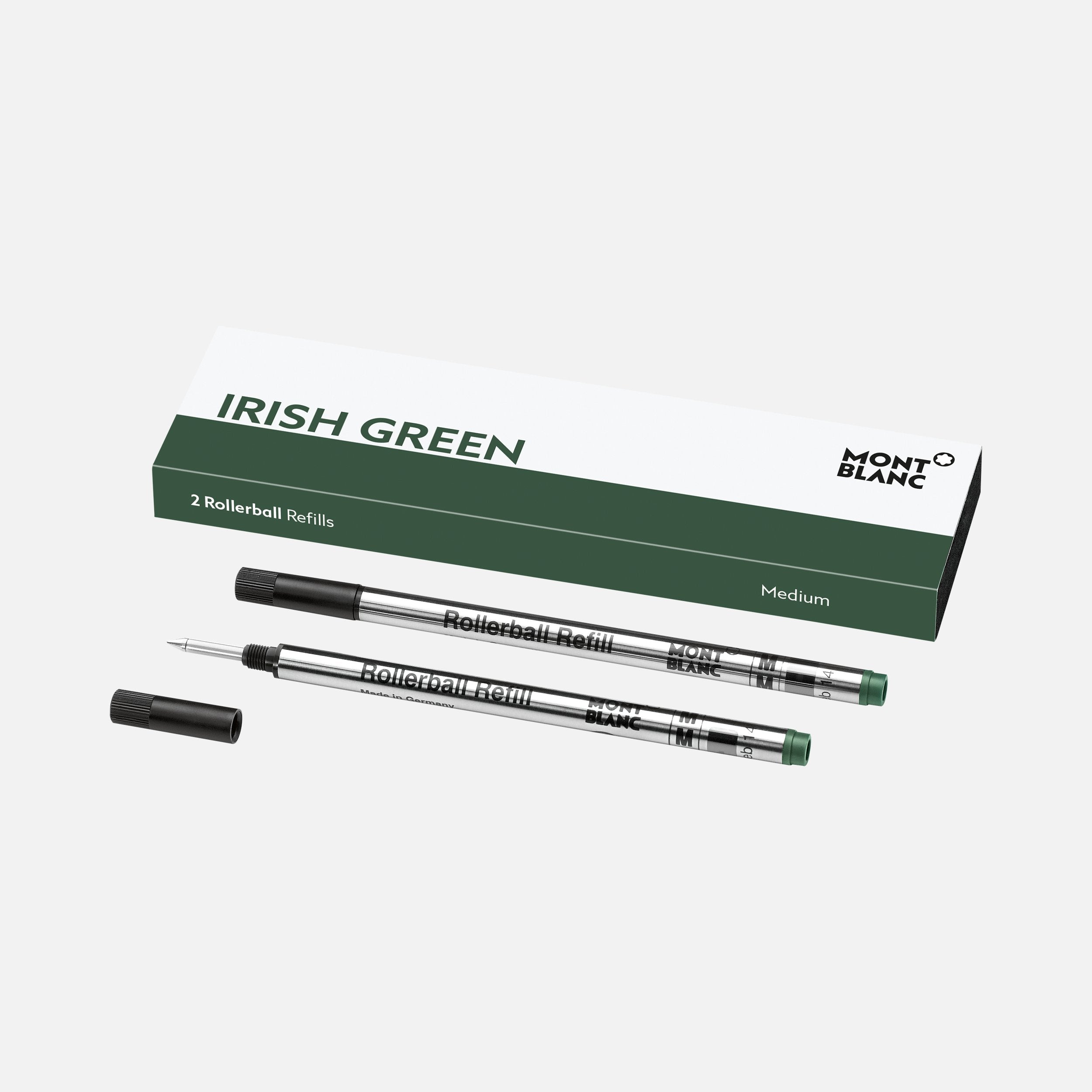 2 ROLLERBALL REFILLS (M), IRISH GREEN-MB124486