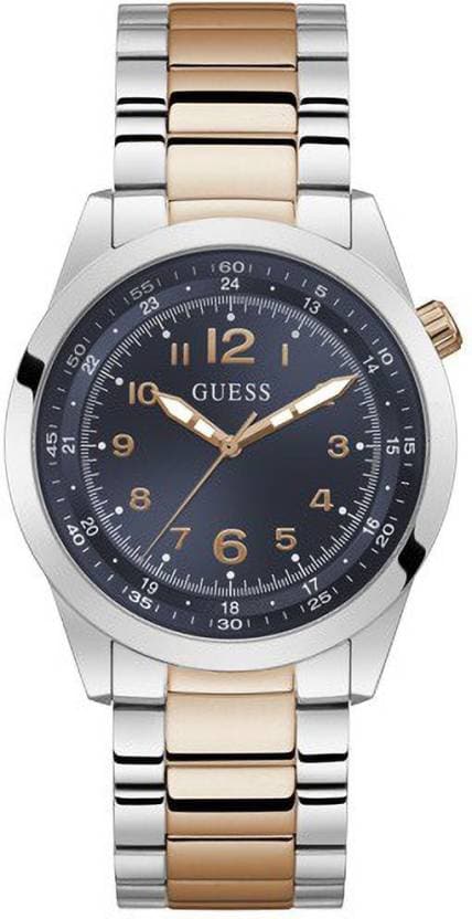 Guess Mens 22 mm Max Navy Dial Stainless Steel Analog Watch - GW0493G3 - Kamal Watch Company