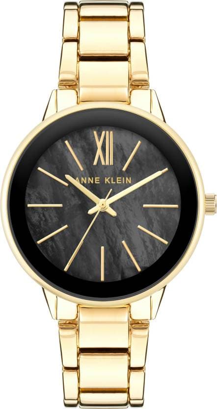 Anne Klein Green Dial Rose Gold Metal Strap Watch NDAK3750BMGB
